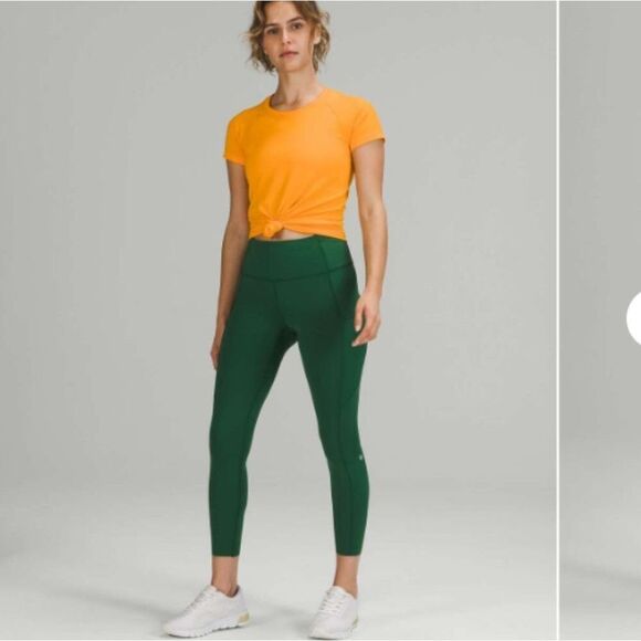 Lululemon Fast and Free Tight High Rise Everglade Green leggings pockets 0 - Picture 13 of 13